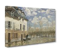 The Flood At Port-Marly By Alfred Sisley Canvas Print for Living Room Bedroom Home Office Décor, Wall Art Picture Ready to Hang, 30 x 20 Inch (76 x 50 cm)
