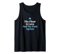The Floor is Lava and My Foot Agrees Obstacle Course Runner Tank Top