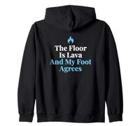 The Floor Is Lava And My Foot Agrees Obstacle Course Runner Zip Hoodie