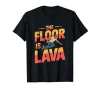 The Floor is Lava Funny Parkour Freerunning Value Graphic T-Shirt, Men, Black, M