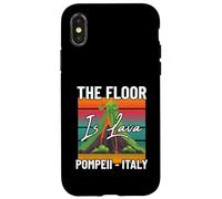The Floor is Lava Pompeii Italy Volcanologist Volcano Lover Case for iPhone X/XS