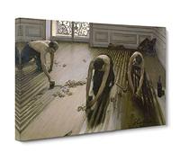 The Floor Scrapers By Gustave Caillebotte Canvas Print | Gallery Wrapped 30mm Frame Wall Art | 30x20 inches | Ready to Hang | Classic Picture | Living Room Bedroom Lounge Office