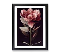 The Flourishing Flower Framed Wall Art Print A2 Black
