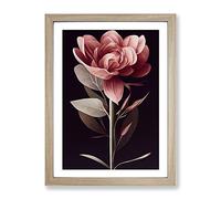 The Flourishing Flower Framed Wall Art Print A2 Oak