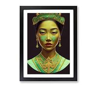 The Flourishing Woman Framed Wall Art Print A2 Black