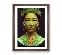 The Flourishing Woman Framed Wall Art Print A2 Walnut