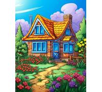 The Flower Farm Coloring Escape: Cozy Homes, Sweet Gardens, and Country Beauty.: Step into a world of blossoms, barns, and serene countryside escapes.