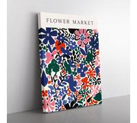 The Flower Market Exhibition No. 11 Canvas Wall Art Print Ready to Hang, Framed Picture for Living Room Bedroom Home Office Décor, 76x50 cm (30x20 Inch)