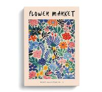The Flower Market Exhibition No.2 Canvas Print for Living Room Bedroom Home Office Décor, Wall Art Picture Ready to Hang, 30x20 Inch (76x50 cm)