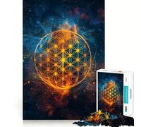 The Flower of Life Puzzles for Adults 1000 Pieces Brain Challenge Toy Calm Mind Clear Cut Art Collection Piece (38x52cm)