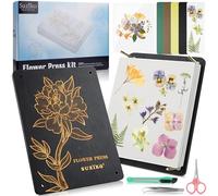 The Flower Press Kit for Adults Measures 11.8" x 8.7" 6 Layers, Fast Making Pressed Plant Foliage Specimen, Wooden Flower Pressing Kit，Great Gifts for Valentine's Day