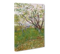 The Flowering Orchard By Vincent Van Gogh Canvas Print | Gallery Wrapped 30mm Frame Wall Art | 24x16 inches | Ready to Hang | Impressionist Picture | Living Room Bedroom Lounge Office