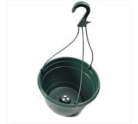 The Flowerpot Men 25CM PLASTIC HANGING POTS BASKETS PLANTERS (x6, Green)