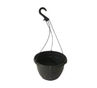 The Flowerpot Men 27CM PLASTIC HANGING POTS BASKETS PLANTERS X3 (x3, Grey)