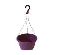 The Flowerpot Men 27CM PLASTIC HANGING POTS BASKETS PLANTERS X3 (x3, Purple)
