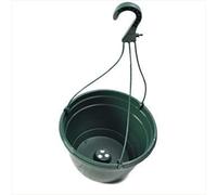 The Flowerpot Men 27CM PLASTIC HANGING POTS BASKETS PLANTERS (x5, Dark Green)