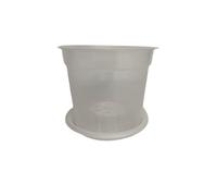 The Flowerpot Men CLEAR / TRANSPARENT ORCHID POTS 15CM (x10 pots + x10 saucers)