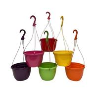 The Flowerpot Men Coloured 20cm Hanging Plant Pots (x10)