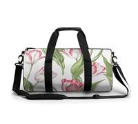 The Flowers Are All Red Gym Bag Sport Gym Tote Bag Lightweight Duffle Bag Carry On Weekender Bags for Women Men, white, 17.7in/9in/9in