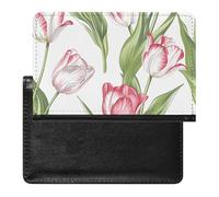 The Flowers Are All Red Passport Holder Cover Secure Travel Wallet PU Leather Credit Cards Passport Organizer Bag for Women Men, white, One Size, Modern