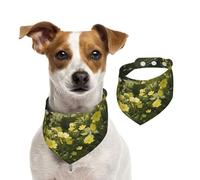 The Flowers in The Castle Pet Scarf Dog Bandanas Spring Summer Soft Cotton Puppy Scarfs Adjustable Accessories for Small Medium Large Girl Boy Pup Small