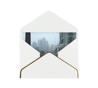 The Flowers Next To The Window Elegant Greeting Card â€“ Premium Pearl Paper Holiday & Birthday Card With Gold Trim â€“ Blank Inside For Personal Message