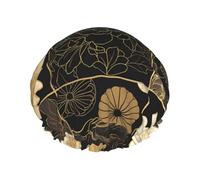The flowers opened Large Double-layer shower cap prevents hair from getting tangled during showering and skincare.