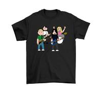 The Flu Fighters, Music Caricature T-Shirt, Made from, Unisex Style, Regular Fitted Black