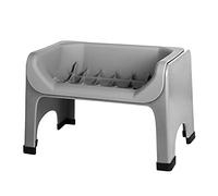 The Fluff Trough Binge Blocker - Elevated Dog and Cat Slow Feeder - Vet Approved, BPA-Free, and Non-Toxic - with Dishwasher Safe Silicone Slow Feeder Insert - Purple Slow Feeder, Gray