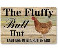 The Fluffy Butt Hut - Vintage Aluminium Sign Funny Tin Sign Bar Restaurant Cafe Wall Decor Home Decor Art Poster "8 x 12" Inch,de11aA263
