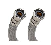 The Fluidmaster B1H24 Braided Stainless Steel Water Heater 24" Connector