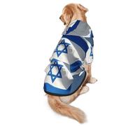 The Fluttering Israeli Flag Dog Hoodie â€“ Soft & Breathable Polyester Pet Clothes for Medium, and Large Dogs