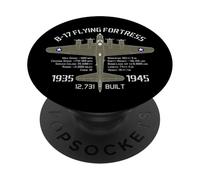 The "Flying Fortress" B-17 Bomber World War II with Specs PopSockets Adhesive PopGrip