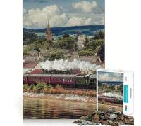 The Flying Scotsman Jigsaw Puzzles for Teenagers 1000 Piece Pure Logic Toy Quiet Calm Clean Cut Wall Art Decor (38x52cm)