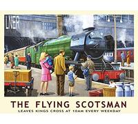 The Flying Scotsman LNER advertising sign 15x20cm Kings Cross station wall plaque