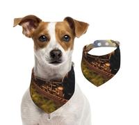 The Flying Train Dog Bandanas-Washable Dog Kerchief for Small to Large Pet Scarf for Girl Or Boy, Pet Accessories