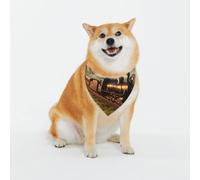 The Flying Train Dog Bandanas-Washable Dog Kerchief for Small to Large Pet Scarf for Girl Or Boy, Pet Accessories