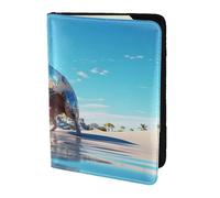 The Flying Train Travel Passport Holder Cover Wallet Leather Case Travel Essentials Luggage Accessories, The Colorful World Of Dogs, One Size, Contemporary