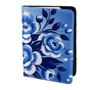 The Flying Train Travel Passport Holder Cover Wallet Leather Case Travel Essentials Luggage Accessories, Stylized Flowers, One Size, Contemporary