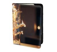 The Flying Train Travel Passport Holder Cover Wallet Leather Case Travel Essentials Luggage Accessories, The Flame In The Cup, One Size, Contemporary