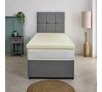 The Foam People Memory Foam Mattress Topper - 2" Deep, Pressure-Relieving Comfort - White - 1 - 3ft Single Mattress (90cm x 190cm)