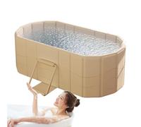 The Foldable Bathtub - Portable Foldable Soaking Bathtub, Space Saving Bathtub | Insulated Thermal Bathtub Cover, Lightweight Spa Bathtub Tub for Home and Outdoor Use