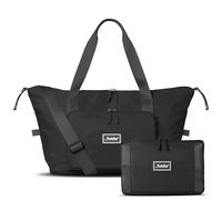 The Foldie® Foldable Travel Tote Bag for Women - Weekender Bags for Women, Personal Item Travel Bag, Black, One Size, One Size