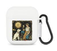 The Fool Major Arcana Tarot Mystical Witchy Bluetooth Headset Cover Earbuds Case TPU Headphone Protective Compatible with Airpods 1/2 White-Color