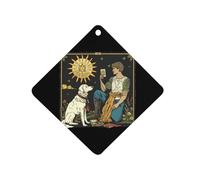 The Fool Major Arcana Tarot Mystical Witchy Car Air Freshener Hanging Aromatherapy Tablets Car Accessories Rearview Mirror Pendant Decor