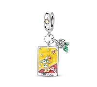 The Fool Tarot Card Charm 925 Silver Charm Compatible with Pandora Charms, Trollbeads, Chamilia, Biagi and Many Other UK Charm Bracelets.