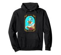 The Fool Tarot Card Goose Walking Cliff Dog Adventure Pullover Hoodie