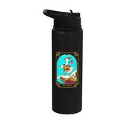 The Fool Tarot Card Goose Walking Cliff Dog Adventure Stainless Steel Insulated Water Bottle