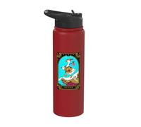 The Fool Tarot Card Goose Walking Cliff Dog Adventure Stainless Steel Insulated Water Bottle