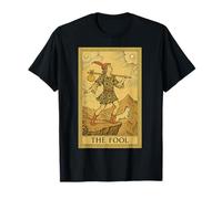 The Fool Tarot Card Gothic Dark Academia Vintage Mystic T-Shirt